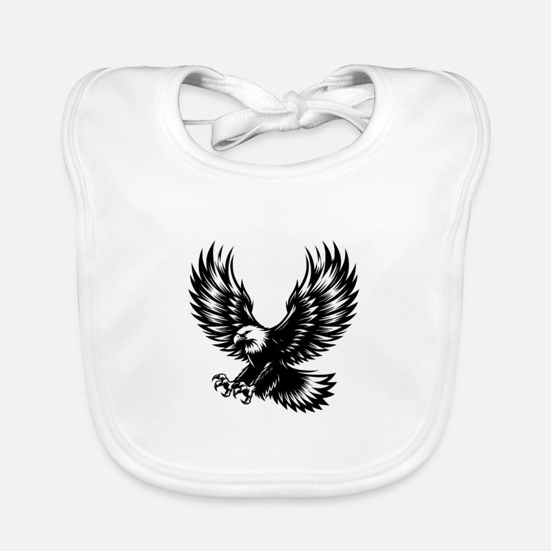 Majestic Mighty Eagle in Attack Flight Organic Baby Bibs
