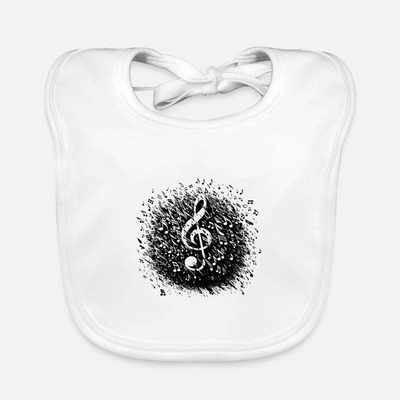 clef meets liquid melody harmony Organic Baby Bibs