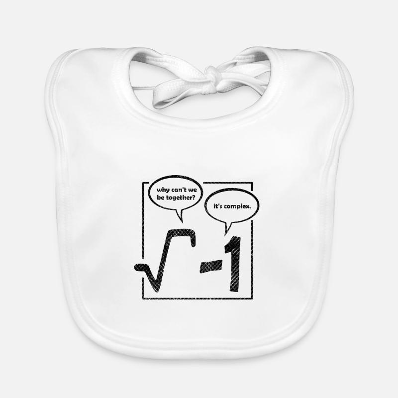 why can't we be together (Mathe) - Baby Bio-Lätzchen - Weiß