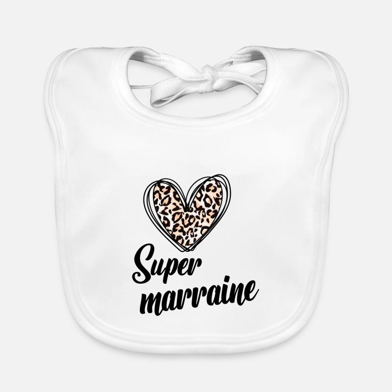 Super marraine - Bavoir bio Bébé - blanc