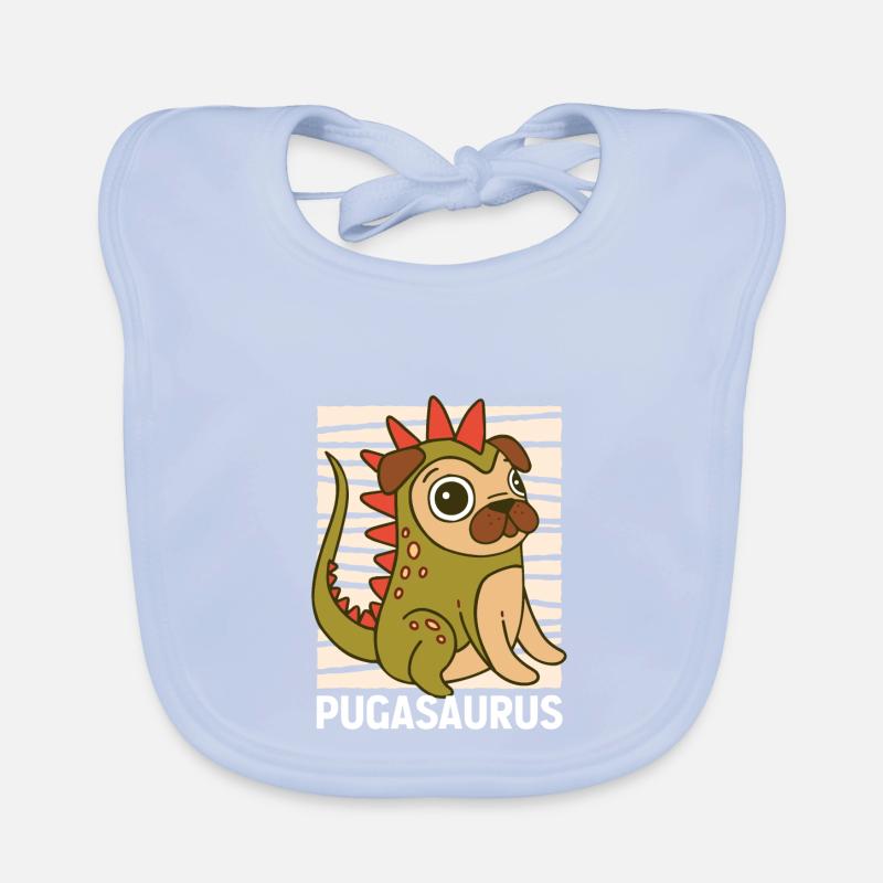 geschenk - mops pug hundeliebhaber pugasaurus Baby Bio-Lätzchen