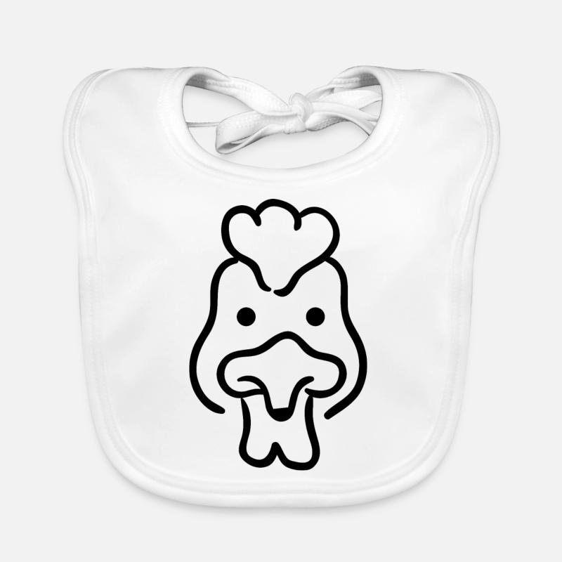 Hahn - Henne Baby Bio-Lätzchen