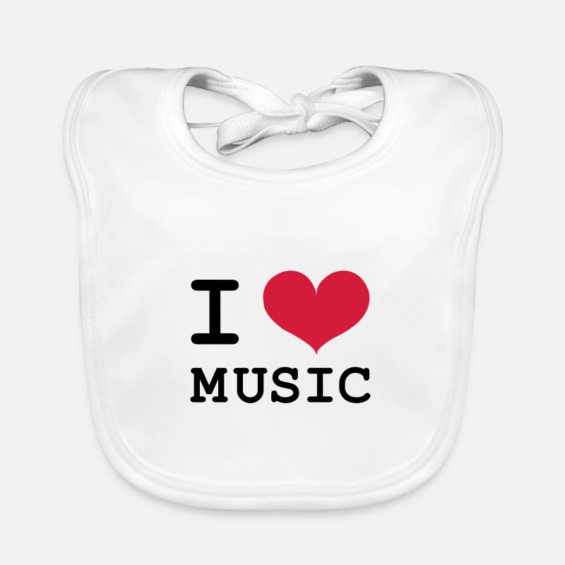 Ich liebe musikalisch Baby Bio-Lätzchen
