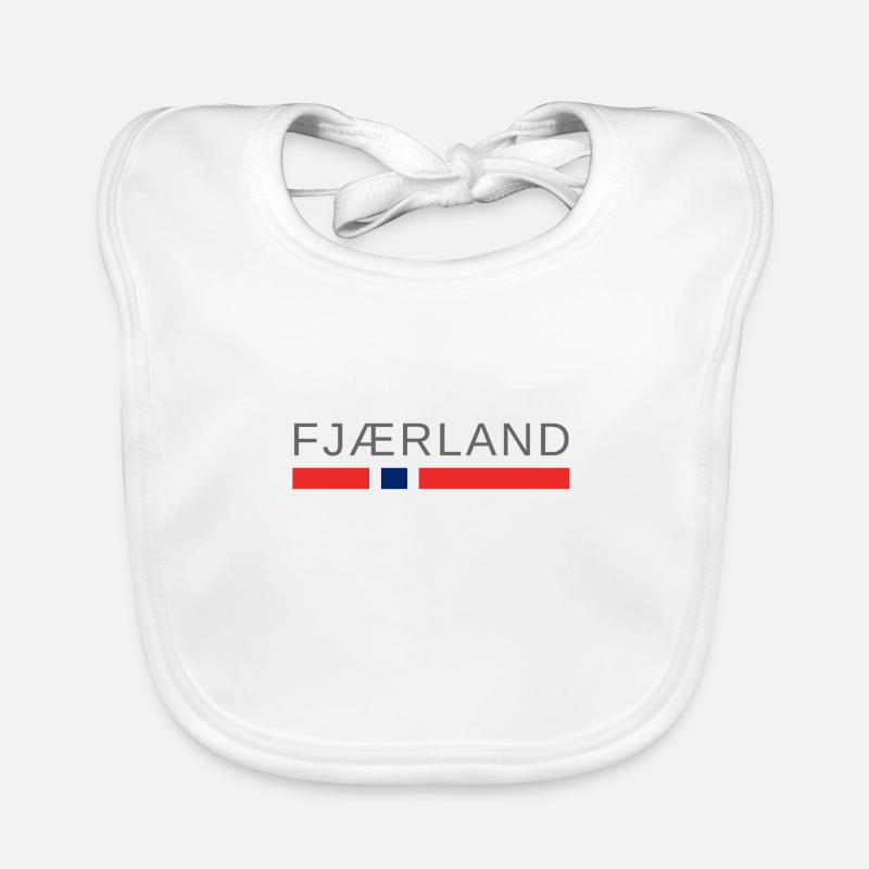 Fjaerland Norvège - Bavoir bio Bébé - blanc
