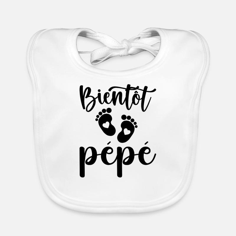 Bientôt pépé Bavoir bio Bébé