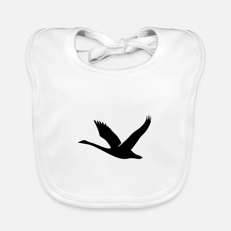 Cygne volant avec des ailes Bavoir bio Bébé
