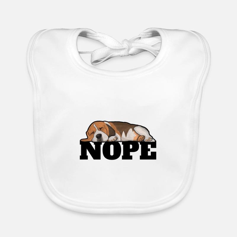 Beagle Chien Nope Bavoir bio Bébé