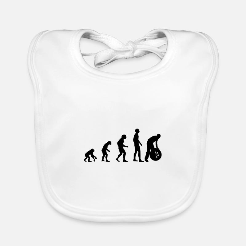 Evolution mechanic - car - car - gift idea Organic Baby Bibs
