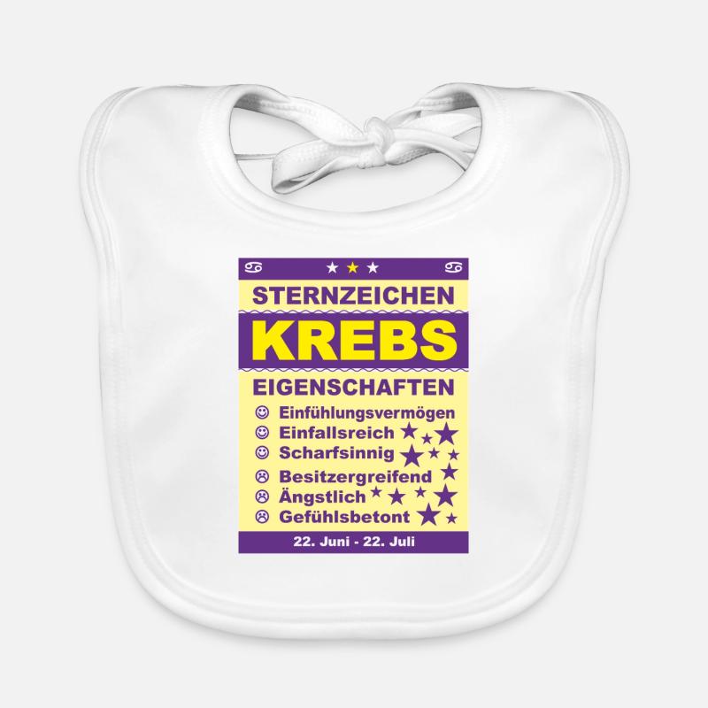 Sternzeichen Krebs Baby Bio-Lätzchen
