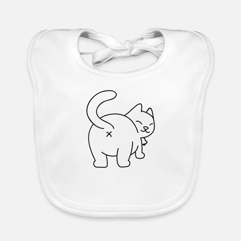 Katze Mieze Kätzchen Schmusekatze Geschenkidee Baby Bio-Lätzchen