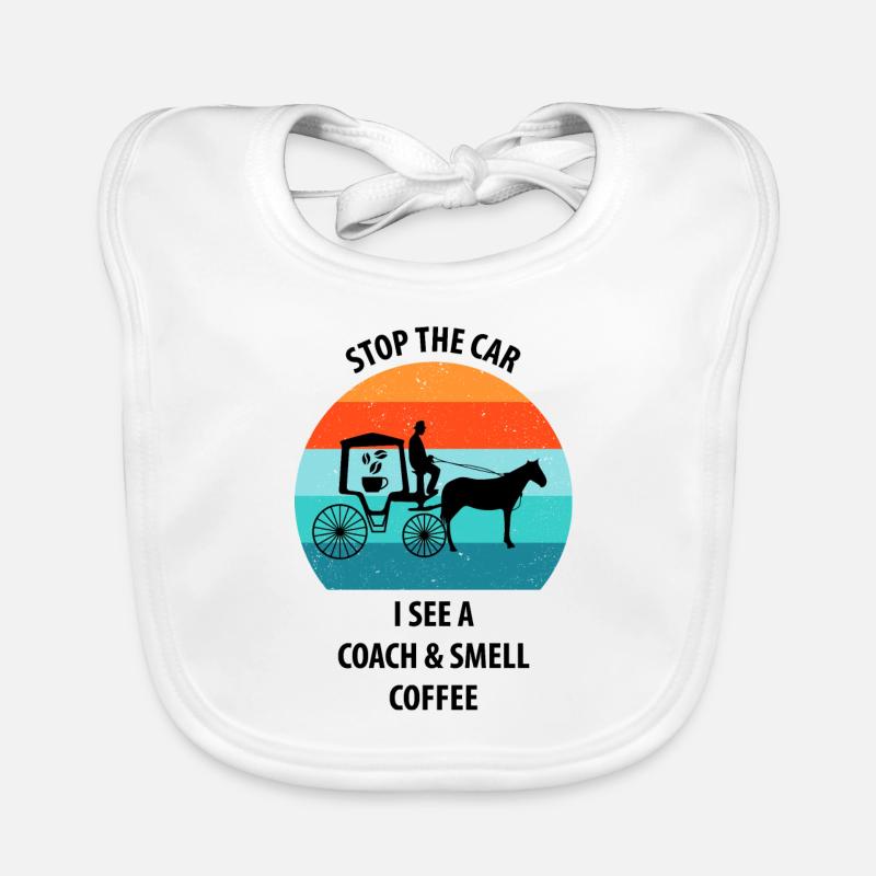 Cocher Calèche Calèche Café Bavoir bio Bébé