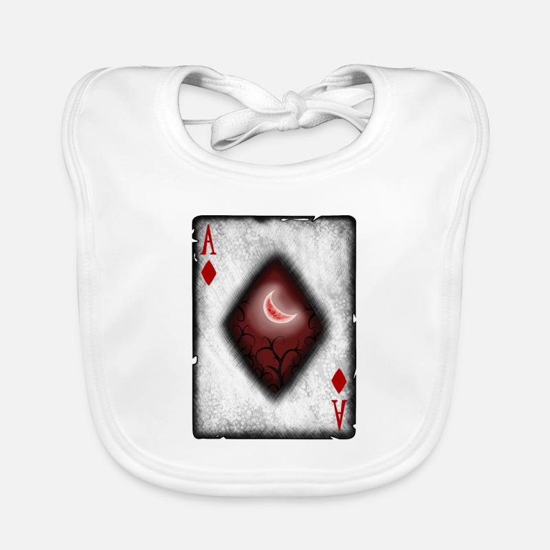 Ace of Diamonds with Moon Organic Baby Bibs
