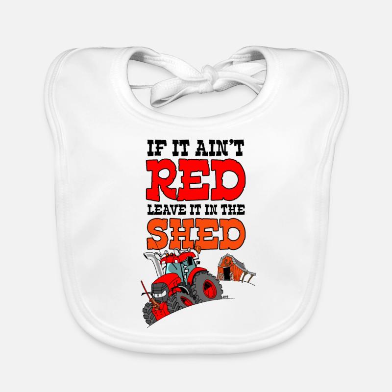 If it is a red leave it in the shed nosky white bo Organic Baby Bibs