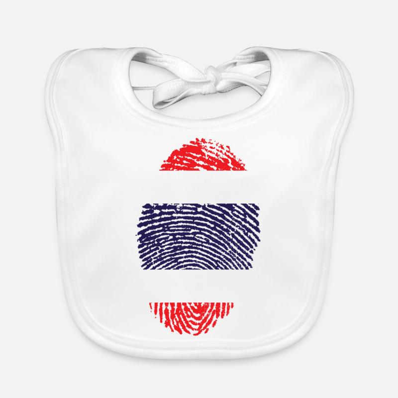 Empreintes digitales - Thaïlande Bavoir bio Bébé