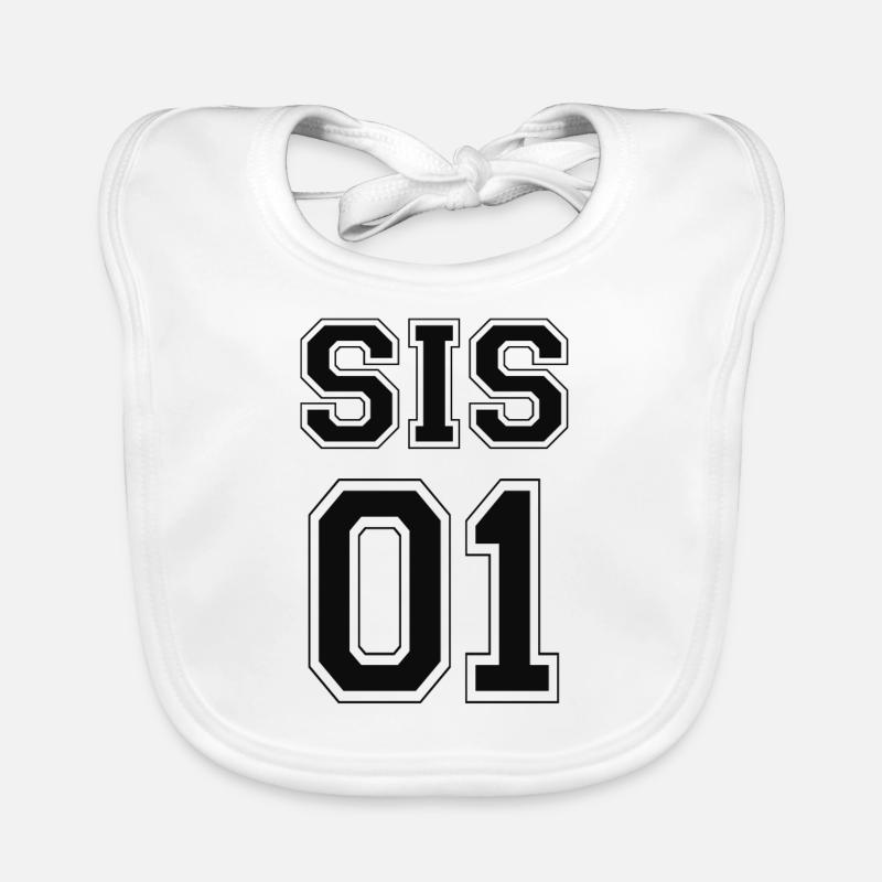 SIS 01 - Black Edition - Bavoir bio Bébé - blanc