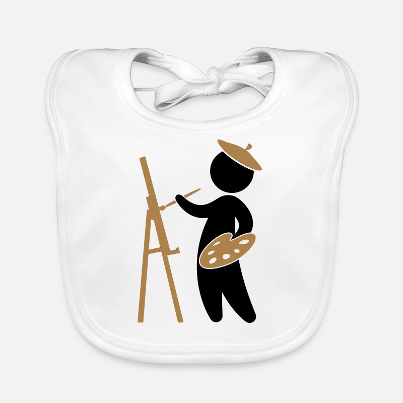 A painter working on his masterpiece Organic Baby Bibs