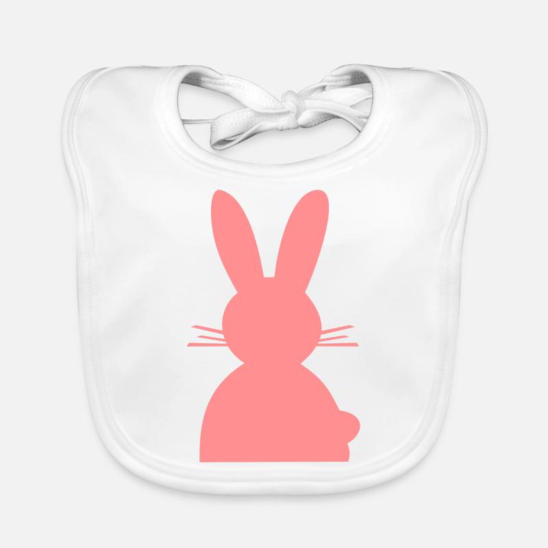 rabbit - Organic Baby Bibs - white