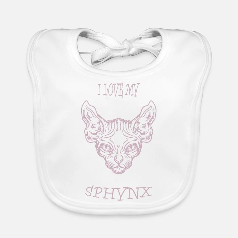Chat nu Sphynx chat Bavoir bio Bébé