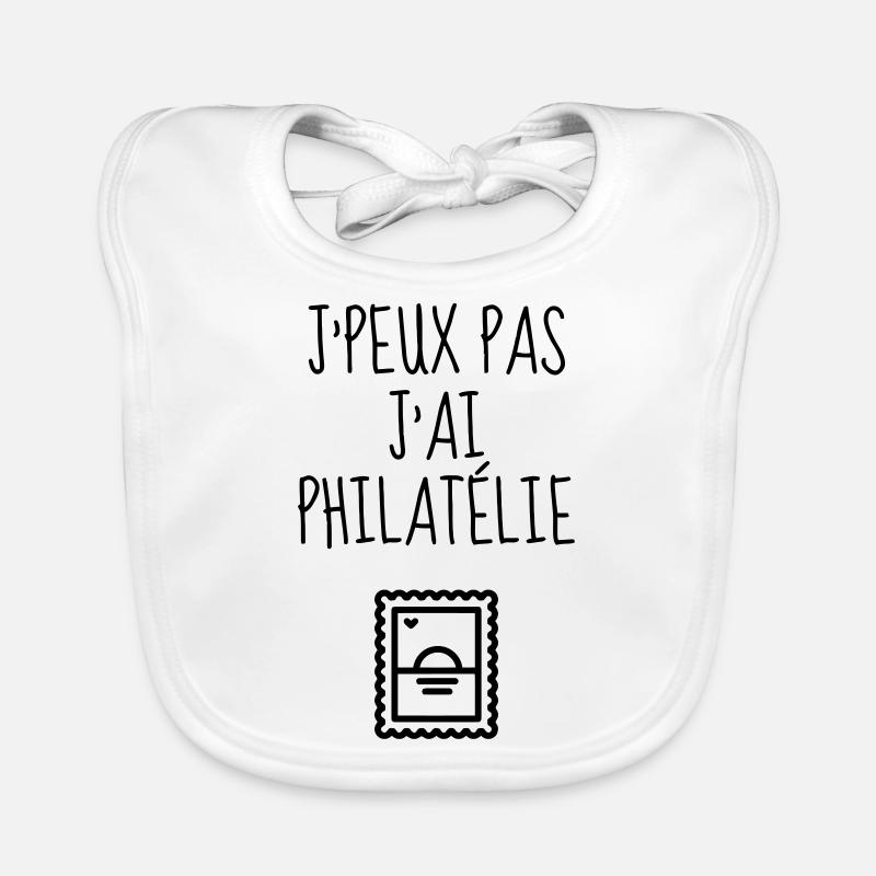 Philatéliste Stamp Philatelie Philatelist Stempel Organic Baby Bibs