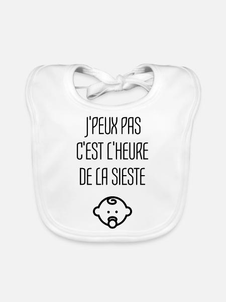 Nursery Nurse Kinderpflegerin Puéricultrice Baby - Organic Baby Bibs - white - Front