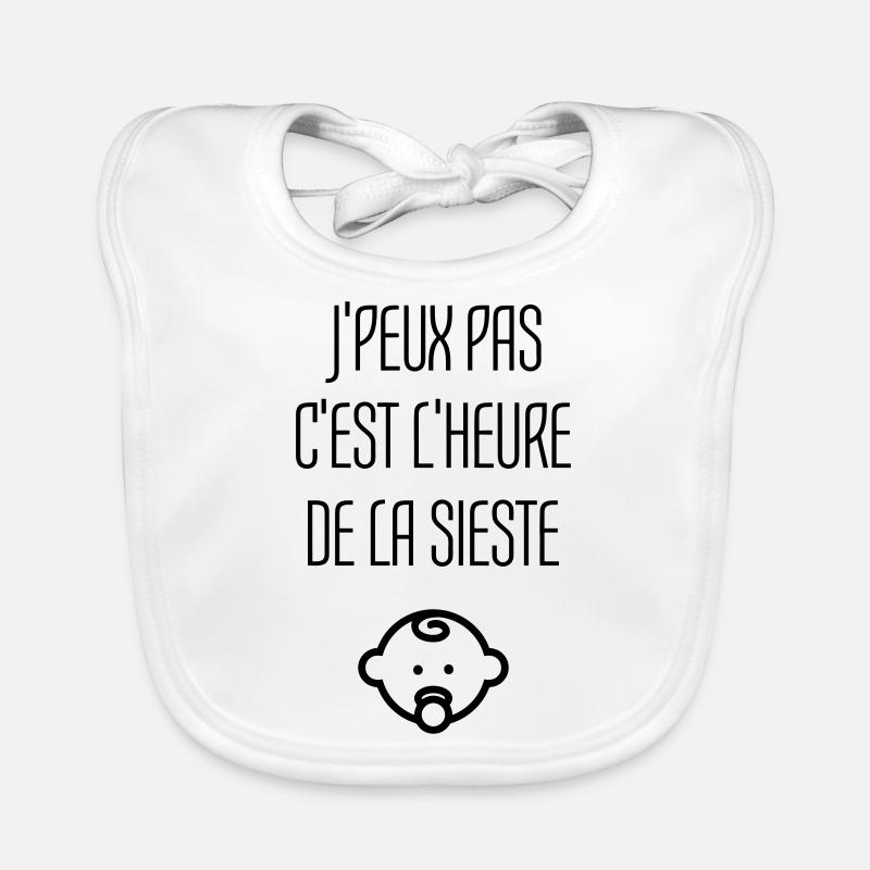 puéricultrice / puériculture / enfant / bébé - Bavoir bio Bébé - blanc