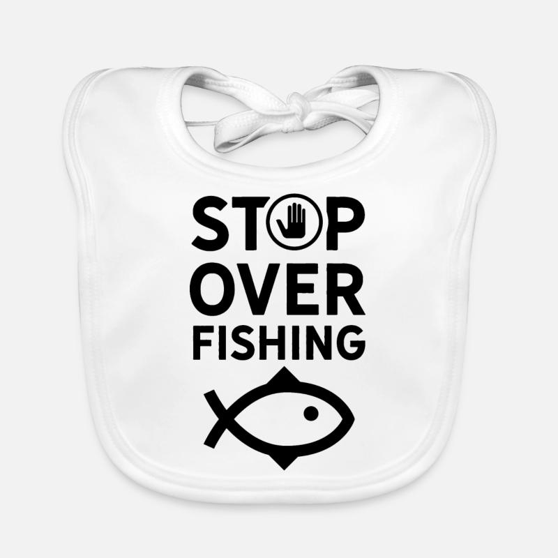 Arrêt de la pêche Mer Océan Pollution Bavoir bio Bébé