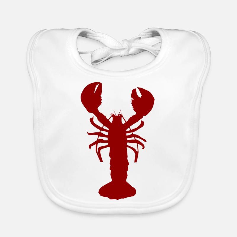 Lobster red - Baby Bio-Lätzchen - Weiß