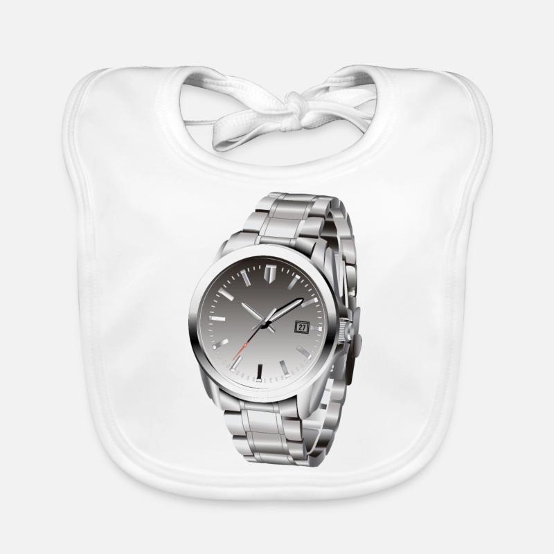 clock Organic Baby Bibs