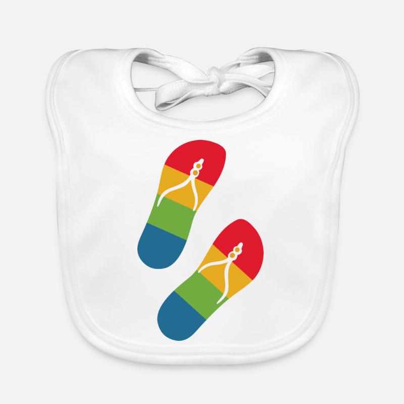 rainbow slippers Bavoir bio Bébé