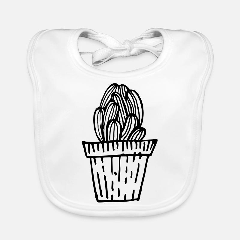 Hand-painted cactus Organic Baby Bibs