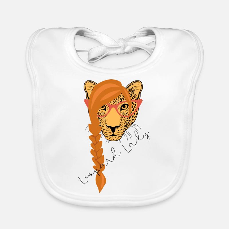 Dame Léopard Bavoir bio Bébé