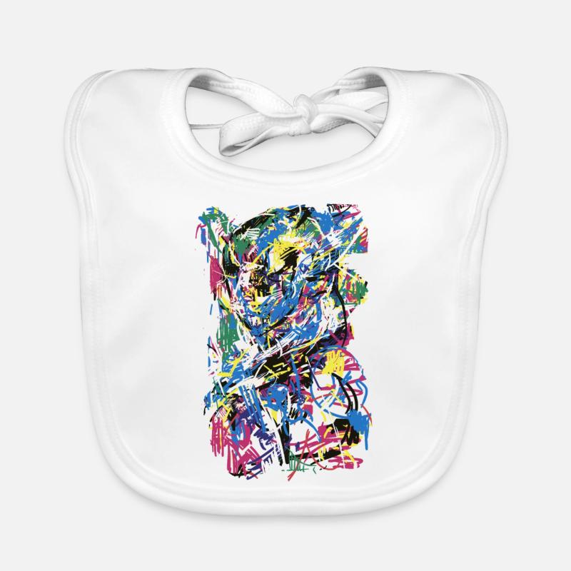 Abstrakt Malerei Baby Bio-Lätzchen