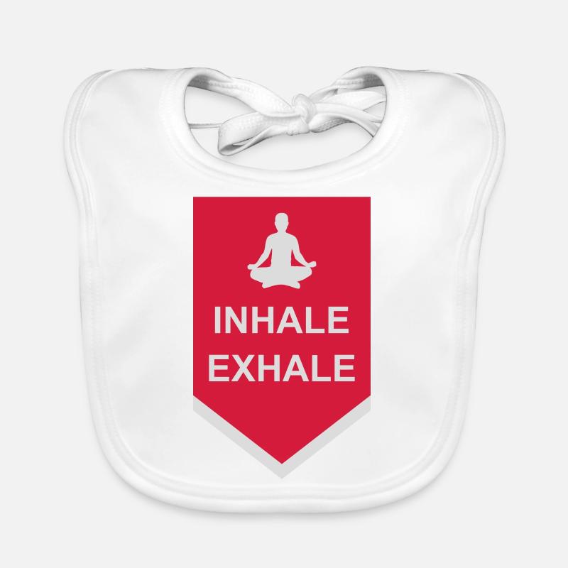inhale exhale yoga quote Organic Baby Bibs