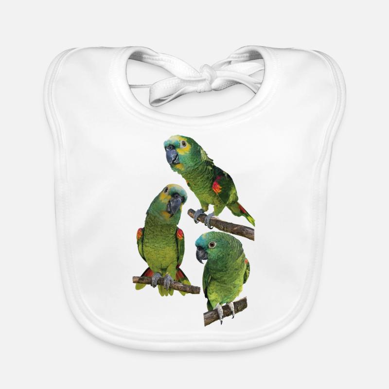 The blue-fronted amazon Organic Baby Bibs