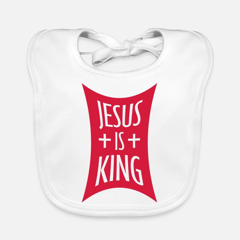 Citation de Jésus est roi Bavoir bio Bébé