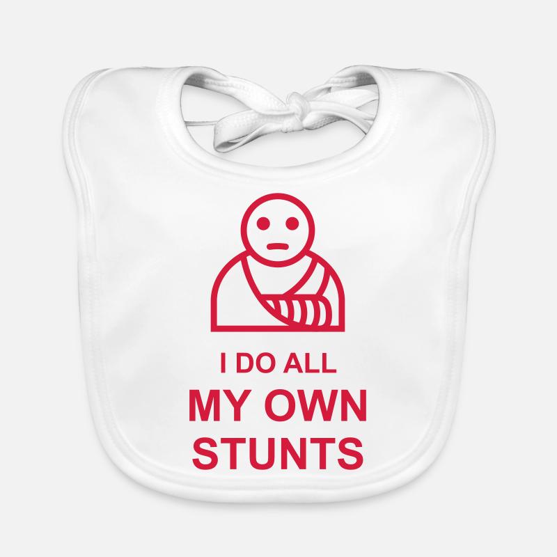 all my own stunts Organic Baby Bibs