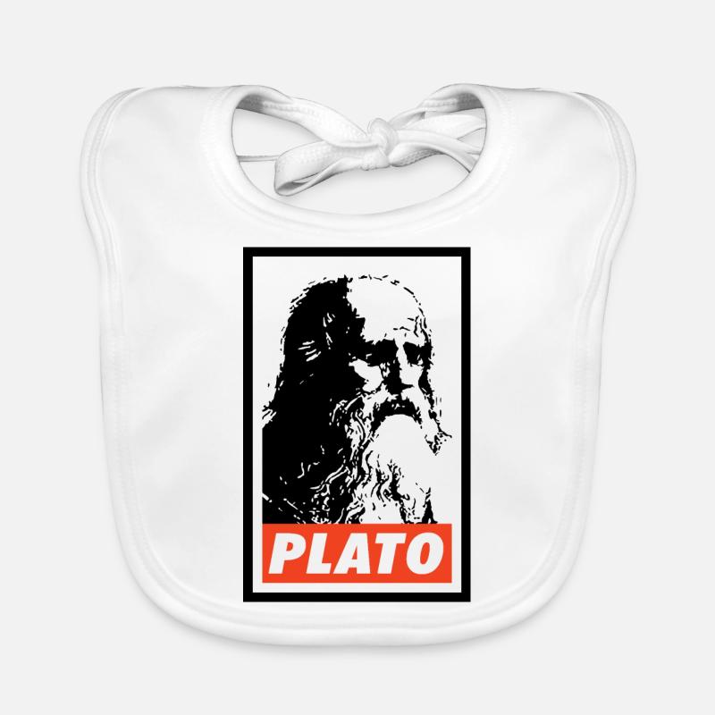 Platón - Bavoir bio Bébé - blanc