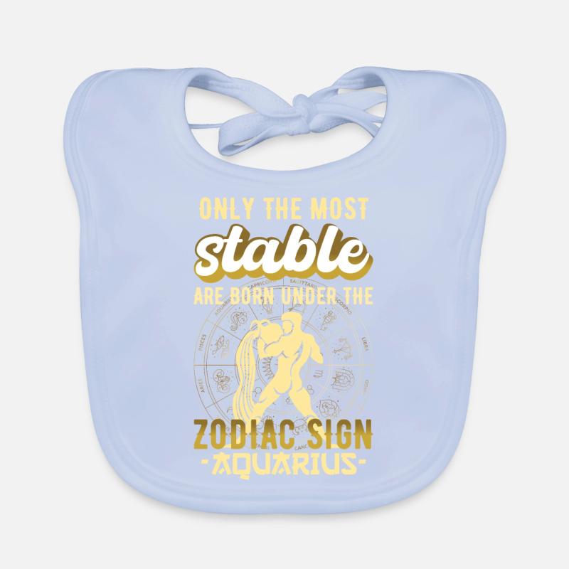 Sternzeichen Aquarius Astrologie Geschenk Baby Bio-Lätzchen