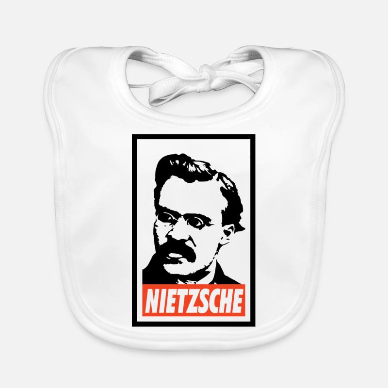 Friedrich Nietzsche Organic Baby Bibs