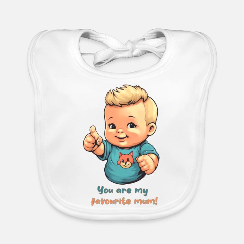 Tu es ma maman préférée! Bavoir bio Bébé