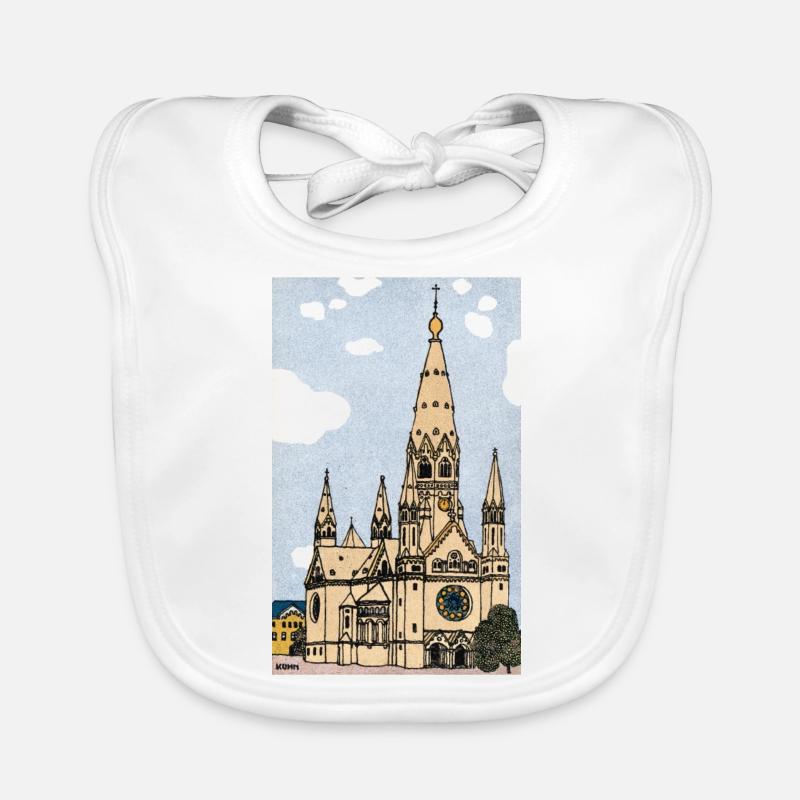 Église du Souvenir Kaiser Wilhelm Berlin - Bavoir bio Bébé - blanc