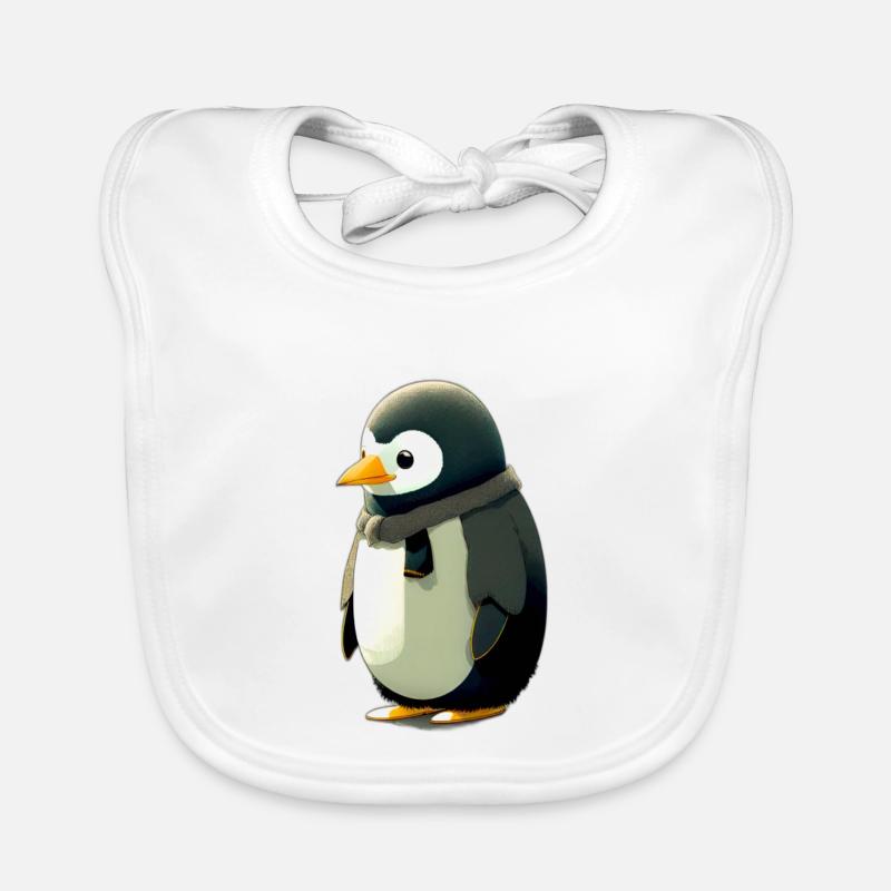 A cute, chubby penguin Organic Baby Bibs