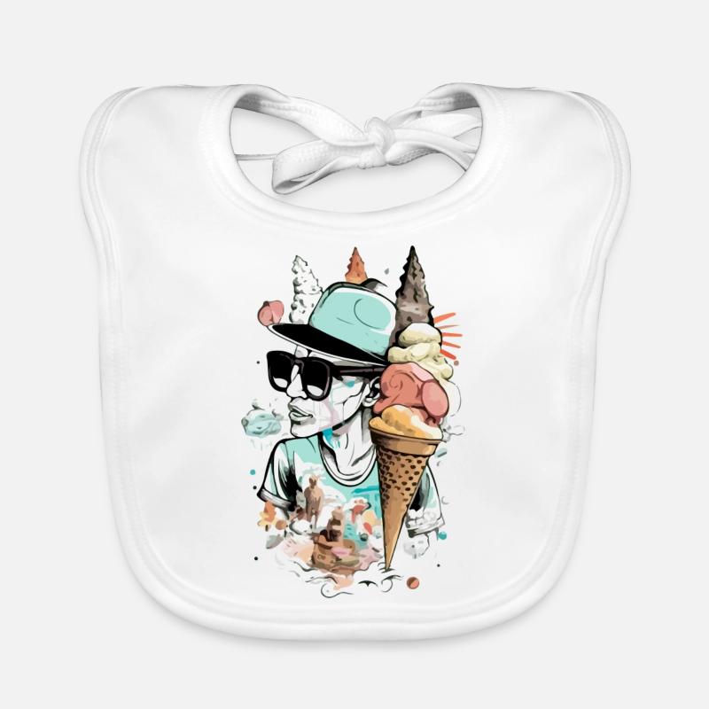 Marco le glacier Bavoir bio Bébé