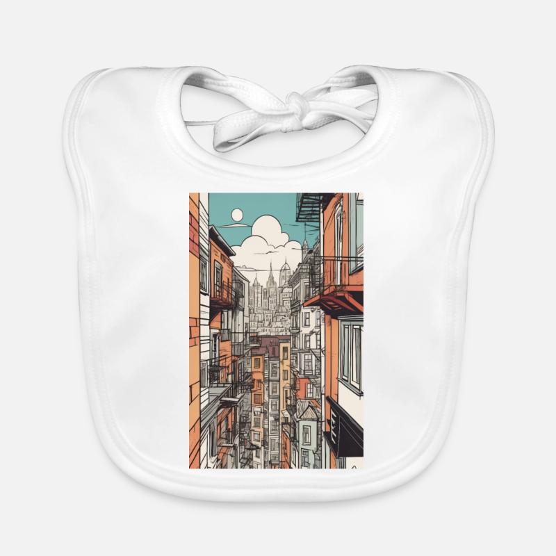 Cityscape Organic Baby Bibs