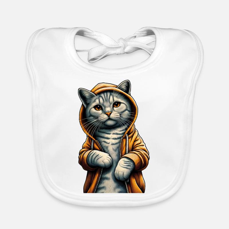 Kitten The Rapper Organic Baby Bibs
