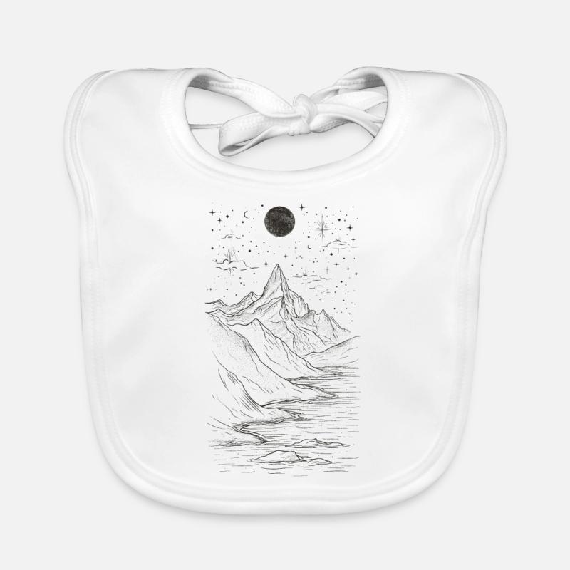 Plage de la lune Bavoir bio Bébé