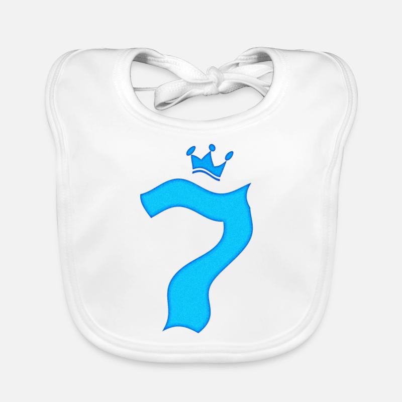 7 Blaue Krone Baby Bio-Lätzchen