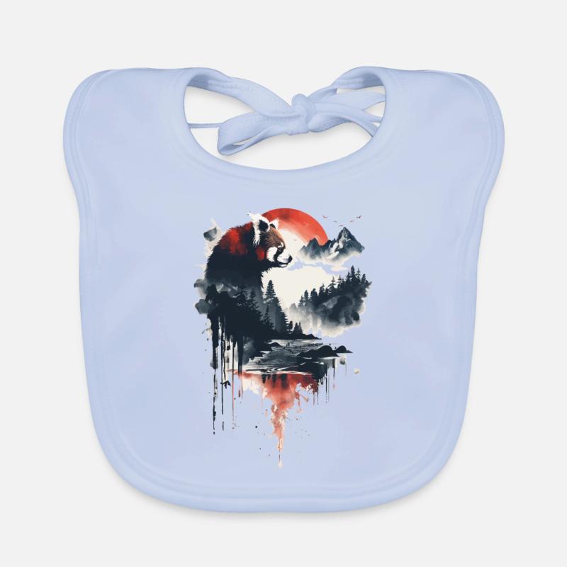 Red panda Organic Baby Bibs
