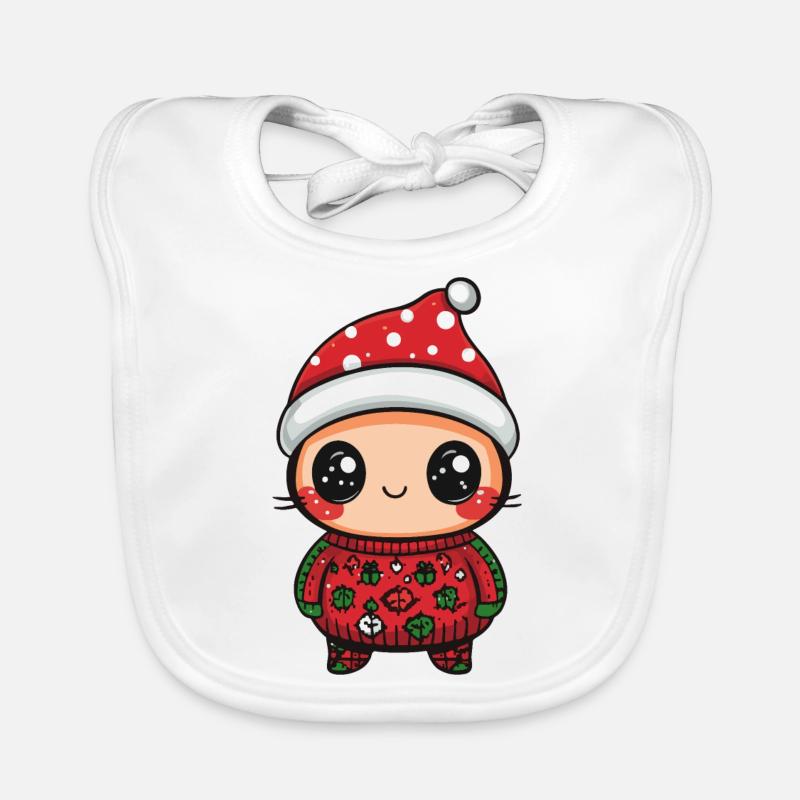 Ladybug Christmas Organic Baby Bibs