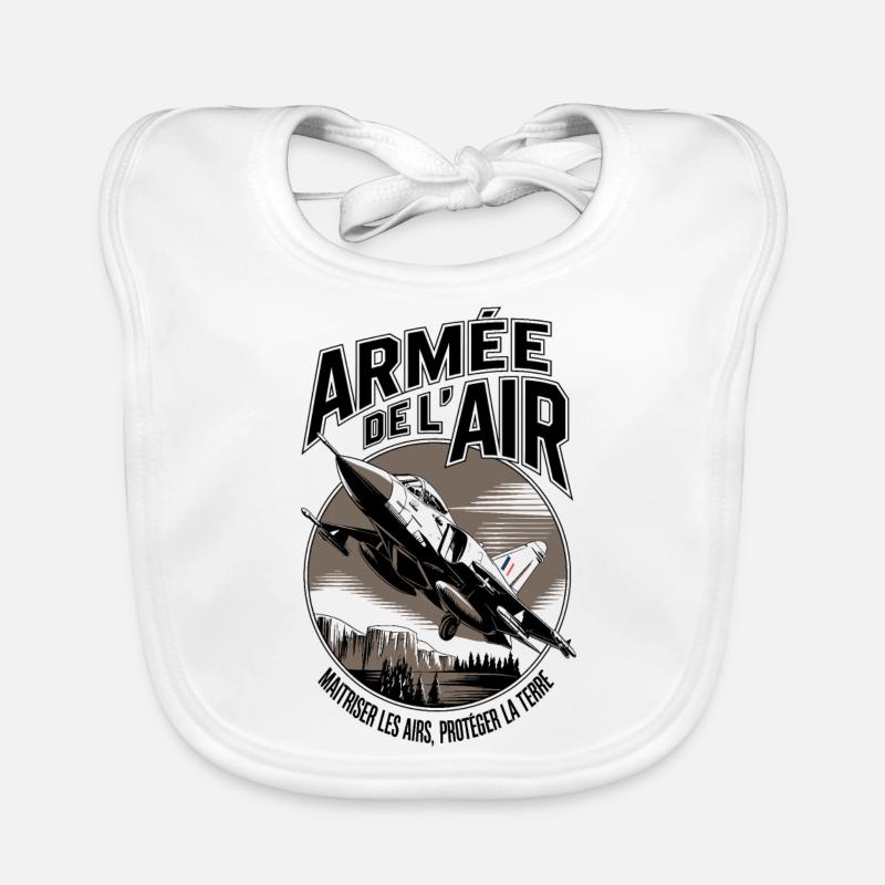 Armée de l'air Bavoir bio Bébé